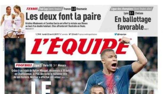 Paris Saint-Germain campione, L'Equipe: "Le grand huit"