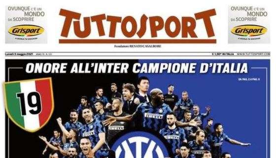 L'apertura di Tuttosport sull'Inter: "I più forti!"