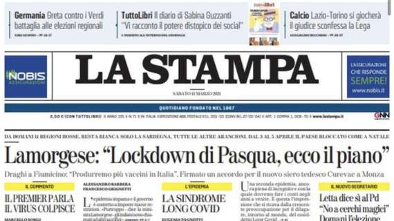La Stampa: "Lazio-Torino si giocherà: il giudice sconfessa la Lega"
