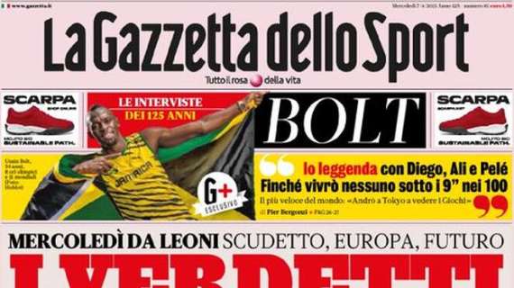 L'apertura odierna de La Gazzetta dello Sport sui recuperi: "I verdetti"