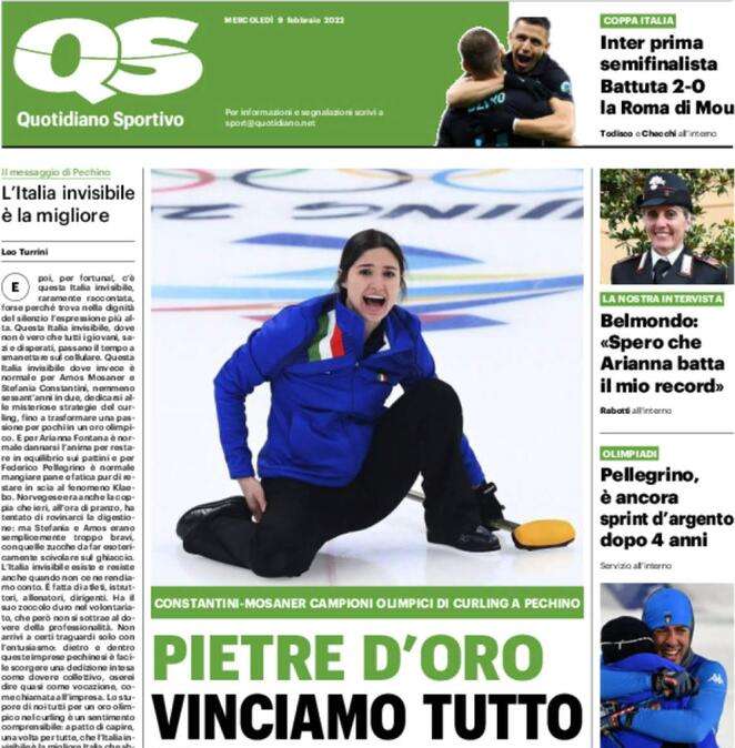 L'apertura del QS sulla sfida di Coppa Italia: "Inter prima semifinalista. Battuta la Roma"