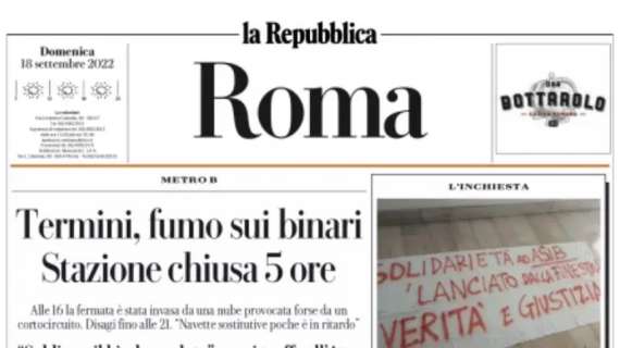 La Repubblica-ed. Roma sulla sfida contro l'Atalanta: "Mou perde anche Karsdorp"