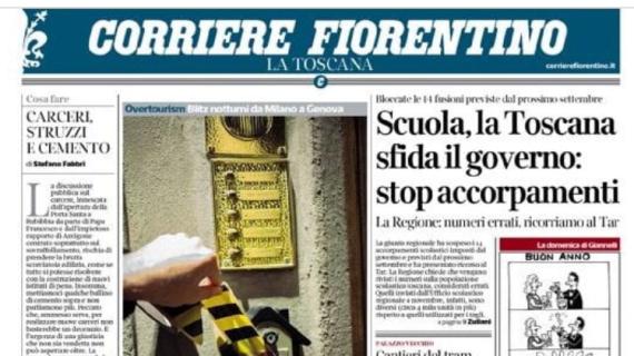 Alle 18 in casa della Juventus, Corriere Fiorentino: "Fiorentina al gran ballo con la Signora"