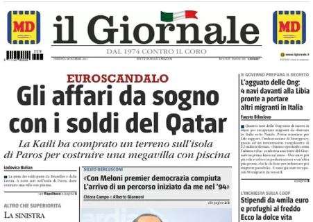 Il Giornale e il 'Qatargate': "Gli affari da sogno con i soldi del Qatae"