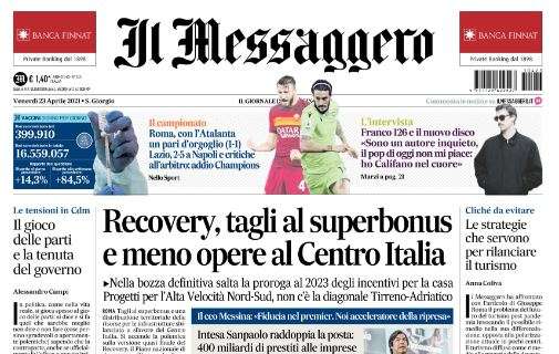 Il Messaggero: "Lazio, 2-5 a Napoli e critiche all'arbitro: addio Champions"