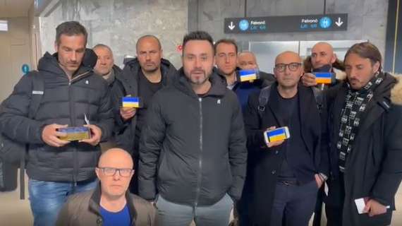 De Zerbi: "Torniamo a casa ma non saremo mai felici finché l'Ucraina non sarà libera"