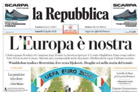 La Repubblica: "L'Europa è nostra"