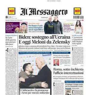 L'apertura de Il Messaggero: "Per Roma e Lazio corsa Champions con le superdifese"