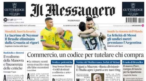 Il Messaggero: "La felicità di Messi: gli undici metri premiano l'Argentina"