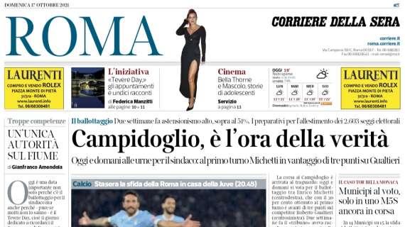 Il Corriere di Roma: "Sarri bastona Inzaghi. Stasera la sfida della Roma in casa della Juve"