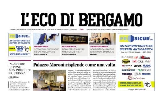 L'apertura dell'Eco di Bergamo: "Atalanta, è Scalvini il Golden Boy del calcio italiano"