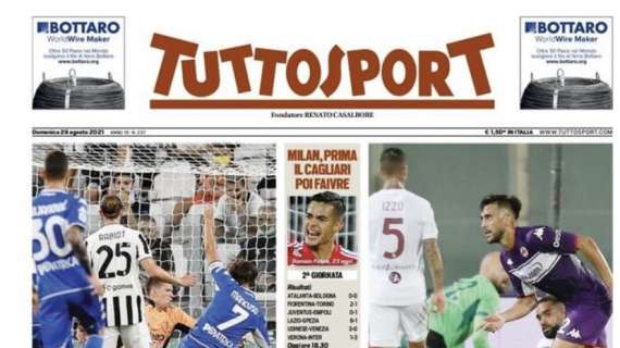 L'apertura di Tuttosport sui ko di Juve e Torino: "Fiasco e fischi. Cairo a zero"