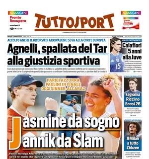 Ricorso Agnelli, Tuttosport in prima pagina: "Spallata del TAR alla giustizia sportiva"