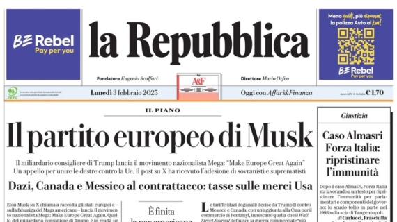 Derby di Milano, la Repubblica titola: "Gol annullati e pali, poi l'Inter pareggia"