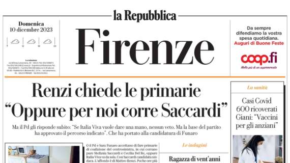 La Repubblica-Firenze: "Fiorentina, esame per la Champions, contro la Roma torna Nico"