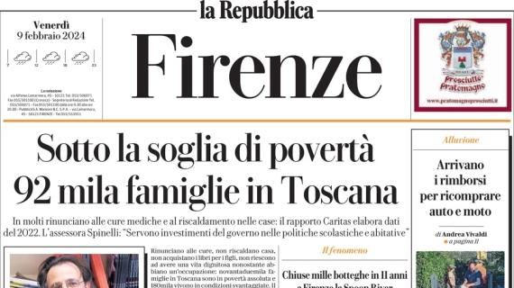 Fiorentina: "Servono punti con le 'piccole'" titola La Repubblica Firenze