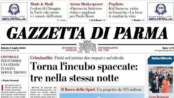 L'apertura della Gazzetta di Parma: "Il Tribunale: 'Il Parma risarcirà la Erreà'"