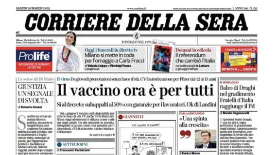 Corriere della Sera: "L’Italia di riserva si diverte e riscopre Bernardeschi"