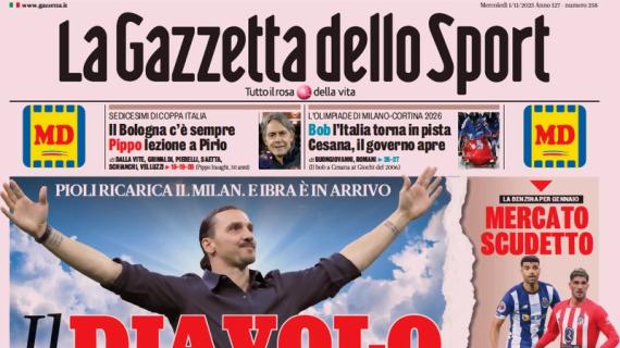 La prima pagina de La Gazzetta dello Sport apre sul Milan: "Il Diavolo fa miracoli"