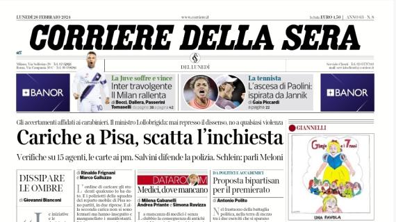 Il CorSera apre sul fine settimana di Serie A: "Inter travolgente, il Milan rallenta"