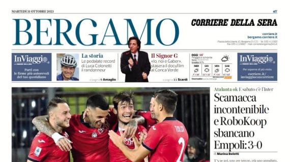 Il Corriere di Bergamo: "Scamacca incontenibile e RoboKoop sbancano Empoli: 3-0"