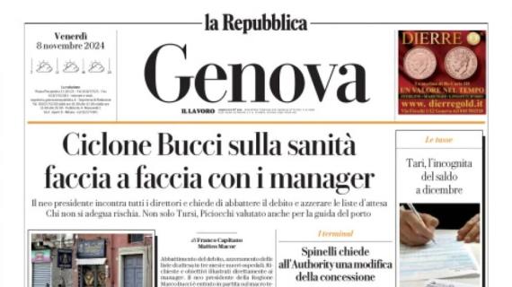 Grifone salvato da Vogliacco, La Repubblica (Genova) apre: "Il Genoa non si arrende mai"