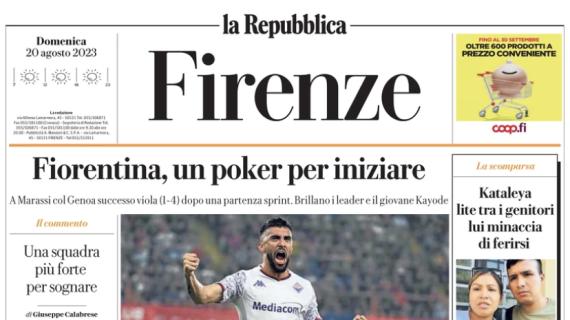 4-1 al Genoa, La Repubblica (ed. Firenze): "Fiorentina, un poker per iniziare"