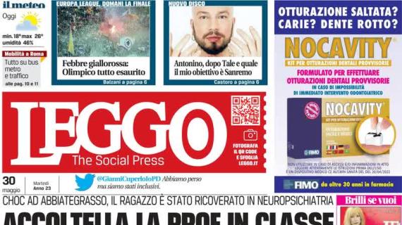 Finale EL, Leggo in prima pagina: "Febbre giallorossa, Olimpico tutto esaurito per la Roma"