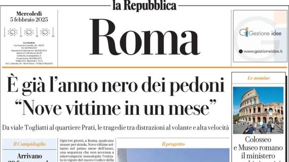 La Repubblica Roma: "Flaminio, Lotito insiste: 'Prima partita nel 2029'. Lazio, caos terzini"