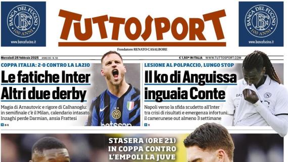 Juventus in coppa col tandem davanti, Tuttosport: "Kolo+Vlahovic, svolta Motta"