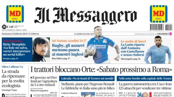 Il Messaggero: "La Lazio riparte dall'Atalanta con Castellanos e senza rinforzi"