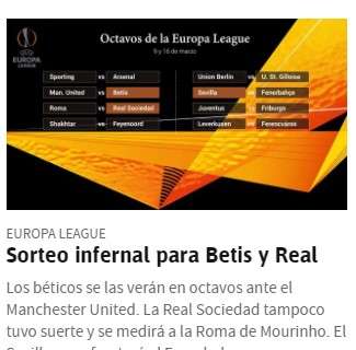 Real Sociedad contro Roma in Europa League, AS: "Sorteggio infernale per loro e il Betis"