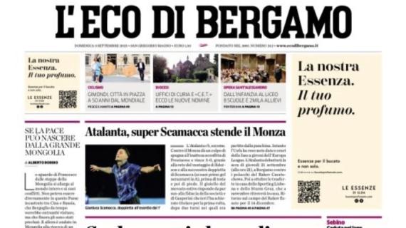 L'Eco di Bergamo: "Atalanta, super Scamacca stende il Monza"