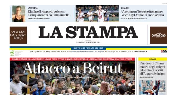 La Stampa sull'inizio da sogno del Torino: "Gioco e gol, Vanoli si gode la vetta"