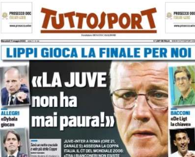L'apertura di Tuttosport, parla Lippi: "La Juve non ha paura"