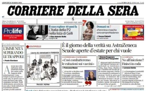 Il Corriere della Sera sui rossoneri: "Milan, il piano Europa"
