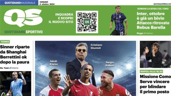 Il QS in prima pagina: "Juventus, caccia al futuro dopo l'infortunio di Bremer"