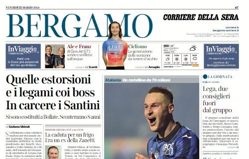 L'apertura del Corriere di Bergamo sull'Atalanta: "Koopmeiners si mette sul mercato"