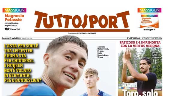 L'apertura in prima pagina di Tuttosport: "Juve, 60 milioni in arrivò"