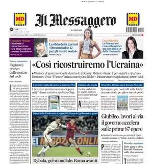 Il Messaggero apre sulla Coppa Italia: "Dybala, gol mondiale: Roma avanti"