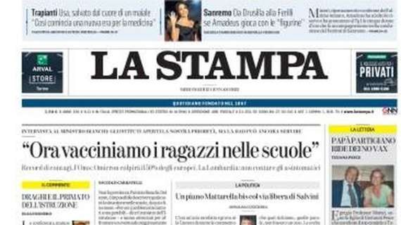 L’edizione odierna de La Stampa sul derby d’Italia tra Inter e Juventus: “Gioco di ruolo”