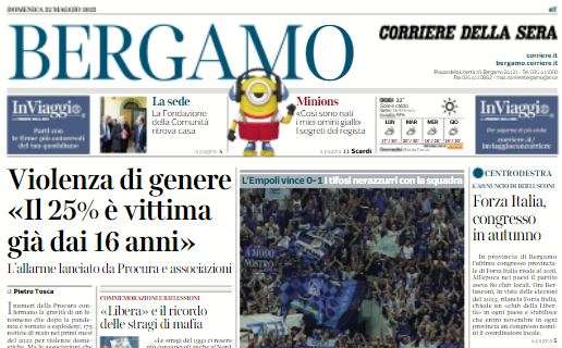 Corriere di Bergamo: "Atalanta, stavolta niente Europa. Un grande grazie e applausi a Ilicic"