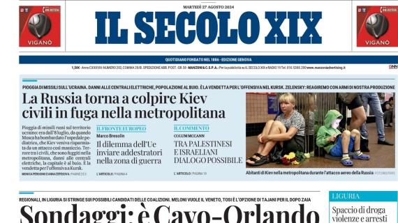 La dedica del Secolo XIX in apertura: "L'ultima partita di Eriksson, addio al signore del calcio"