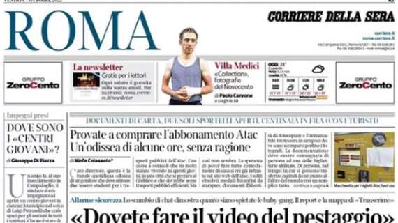 L'apertura del Corriere della Sera (Roma): "Lazio, i soliti limiti. Roma, i soliti difetti"