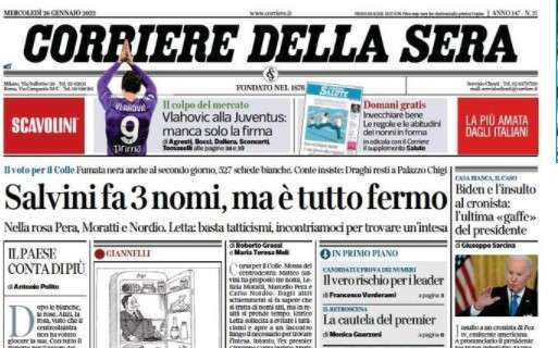 Corriere della Sera: "Vlahovic alla Juventus, manca solo la firma"
