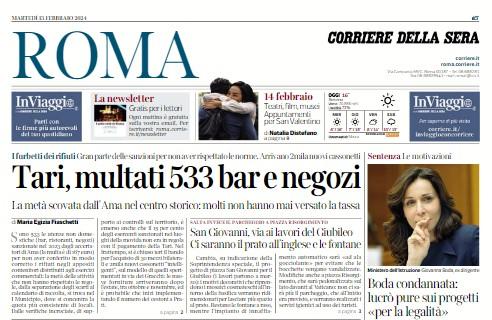 Il Corriere di Roma apre con un'intervista a Giannichedda: "Lazio, il Bayern si può battere"