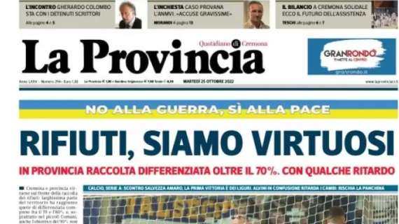 La Provincia di Cremona in apertura: "Suicidio Cremonese". Ora Alvini rischia