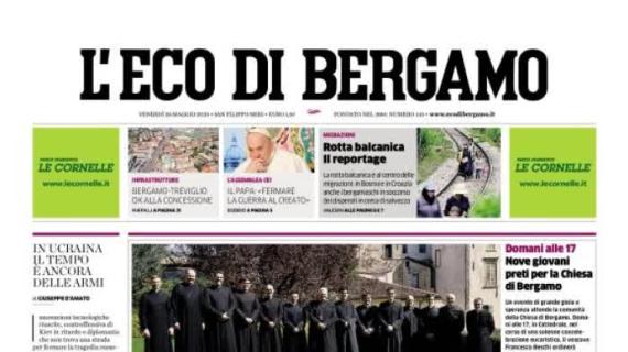 L'Eco di Bergamo in prima pagina: "Atalanta, le istruzioni per l'approdo in Europa"