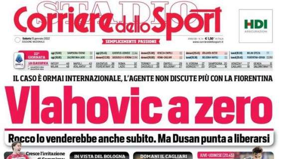 L'apertura del Corriere dello Sport: "Vlahovic a zero"