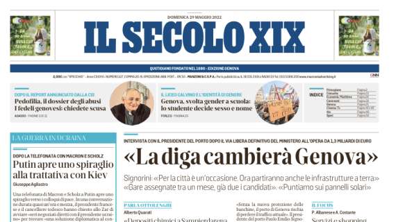 Il Secolo XIX in taglio basso: "Cinico Real, Liverpool ko. Ancelotti, storico poker"